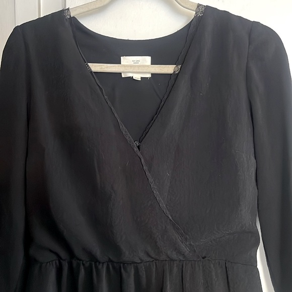 Sézane Black Wrap-Style Long Sleeve Dress‎ Size 34 (XS) - Picture 9 of 11